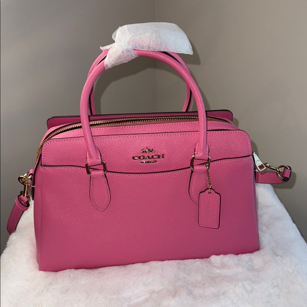 Coach Darcie Leather Satchel

Color:  IM/Petunia